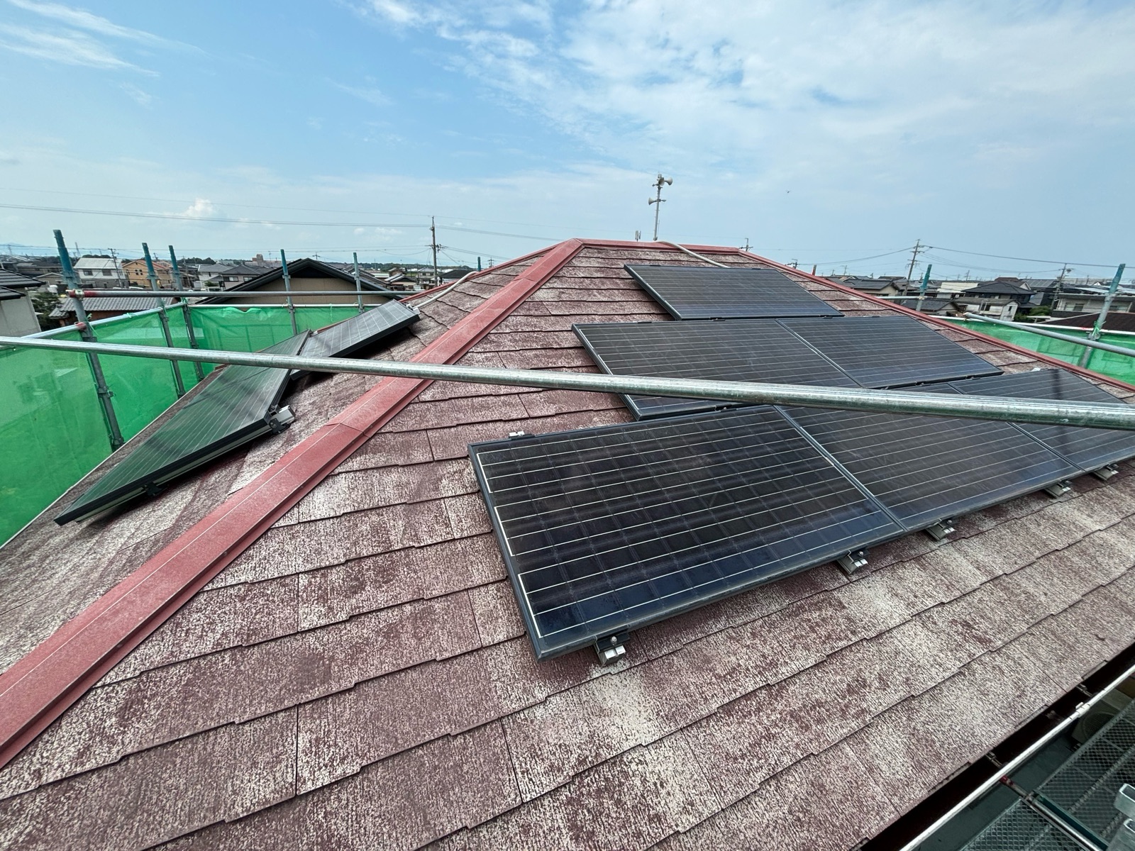 高圧洗浄後の屋根 外壁