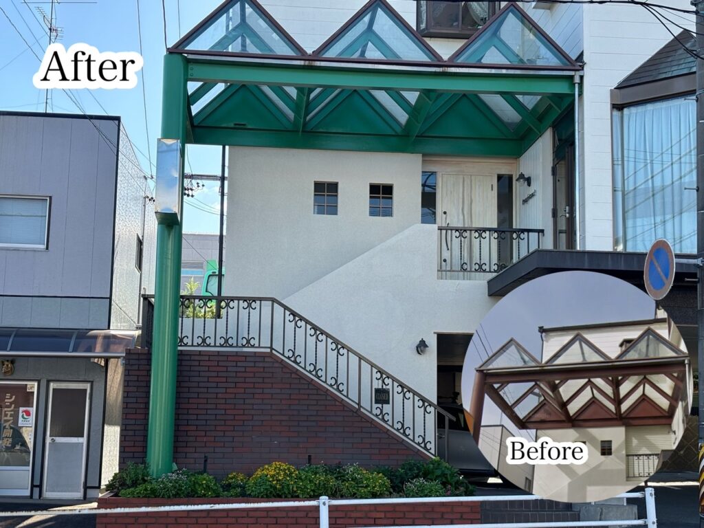 山中ビル様～津市の現場で店舗の塗装作業～Before＆After